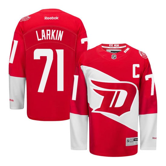 Detroit Red Wings Larkin Replica Reebok Player Jersey