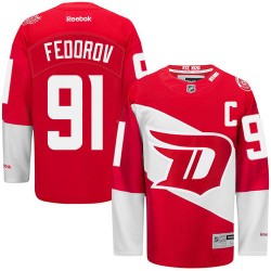 W-NWT-XL SERGEI FEDOROV DETROIT RED WINGS 1997 CUP PATCH LICENSED REEBOK  JERSEY